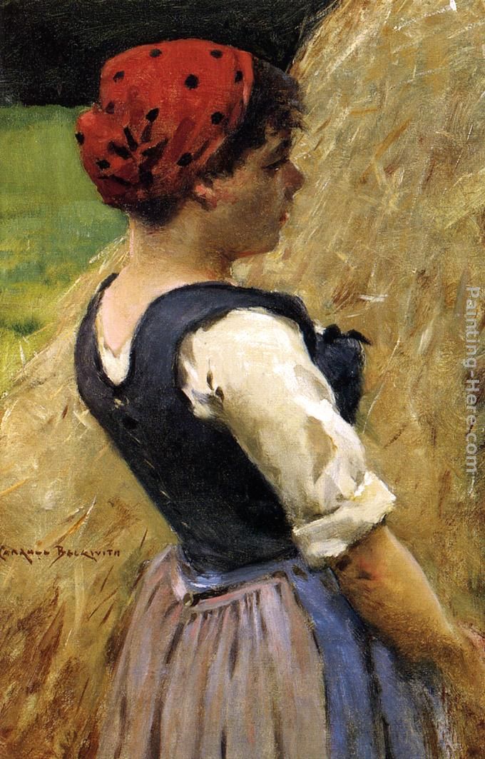 Normandy Girl painting - James Carroll Beckwith Normandy Girl art painting